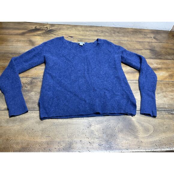 Sundance Women's Blue Cashmere V-Neck Raglan Sleeve Pullover Sweater Size Small - Picture 6 of 10